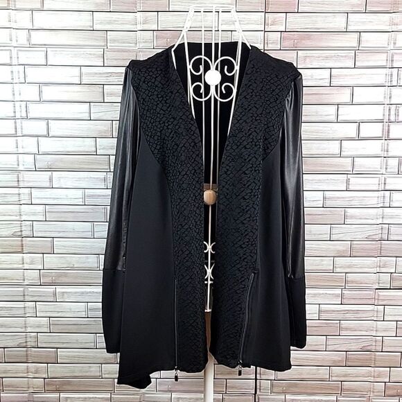 Unbranded black open front blazer Size L - Picture 1 of 11